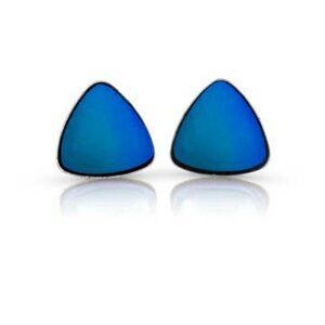 Triangle Stud Earrings Sterling Silver Crystal Jewelry Studs
